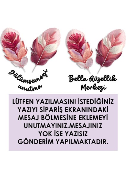 Kişiselleştirilebilir Işıklı Dekoratif Pleksi Cam Tablo 2 Li Tüy