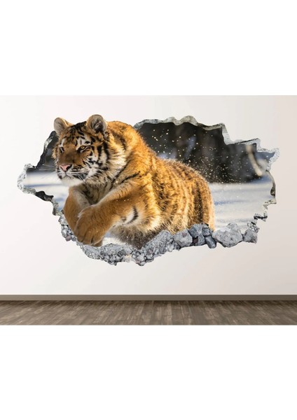 Vahşi Doğa Muhteşem Hayvanlar Full Hd Baskı 3D Modern Duvar Sticker