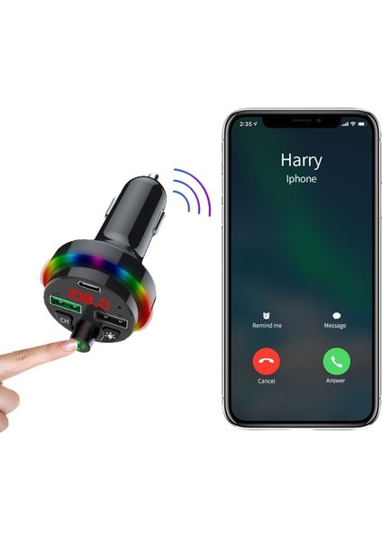 Sprange Stf1 Rgb Işıklı Pd 25W + Qc 3.1A Şarj Bluetooth 5.1V Fm Transmitter