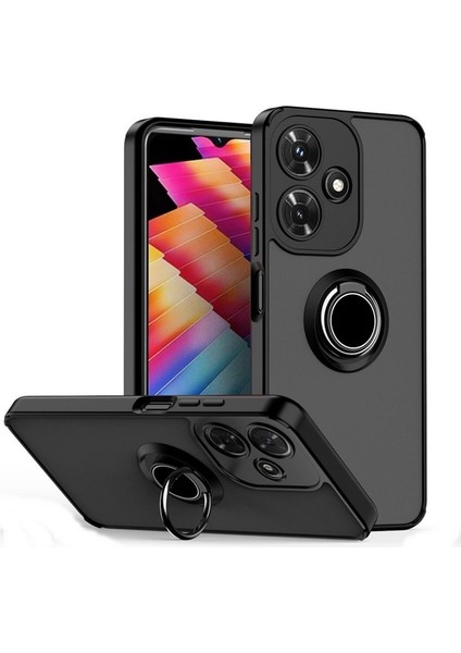 Realme C53 Kılıf Montreal Yüzüklü Standlı Arkası Buğulu