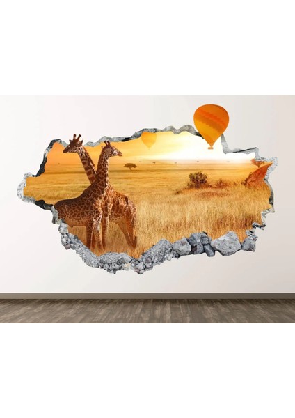 Vahşi Yaşam Muhteşem Hayvanlar Full Hd Baskı 3D Modern Duvar Sticker