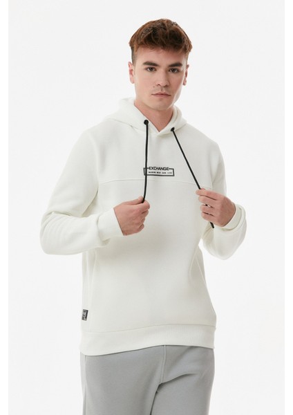 Baskılı Kapüşonlu Sweatshirt