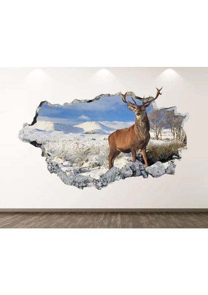 Vahşi Yaşam Muhteşem Hayvanlar Full Hd Baskı 3D Modern Duvar Sticker