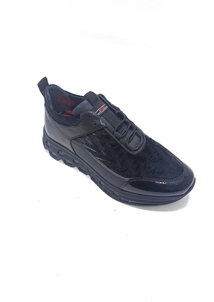 Siyah Deri Erkek Sneaker Ayakkabı fiyatları