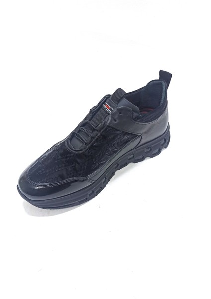 Siyah Deri Erkek Sneaker Ayakkabı modelleri