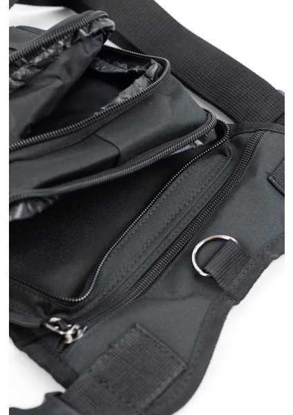 Strong Çok Gözlü Impertex Kumaş Bel Bacak Omuz Motosiklet Kurye Çantası Bodybag Siyah fırsatları