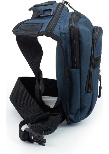 Strong Çok Gözlü Impertex Kumaş Bel Bacak Omuz Motosiklet Kurye Çantası Bodybag Lacivert modelleri