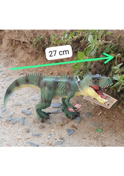 Dinazor Trex Kırılmaz Oyuncak Hayvan 27 cm Ağız Hareketli Jurassic Dinozor Gerçek Ince Detay