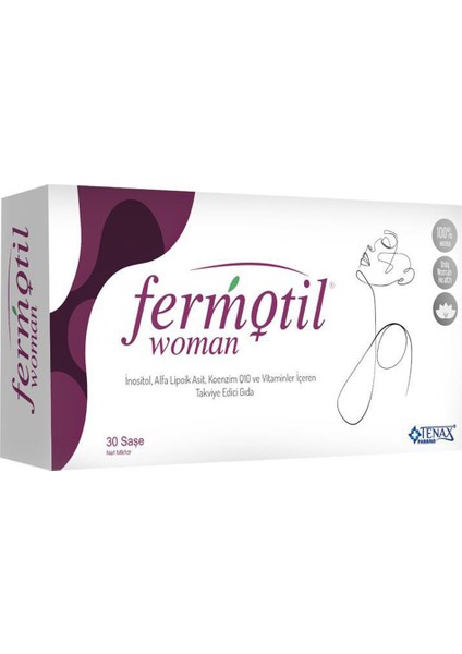 Pharma Fermotil Woman 30 Saşe Inositol, Alfa Lipoik Asit, Koenzim Q10 ve Resveratrol İçeren Multivitamin ve Mineral Kompleksi
