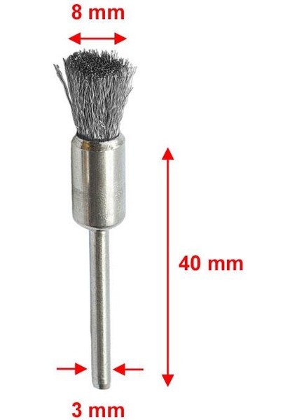 6071 Pimli Çelik Tel Fırça 8 mm (2 Adet) fiyatları