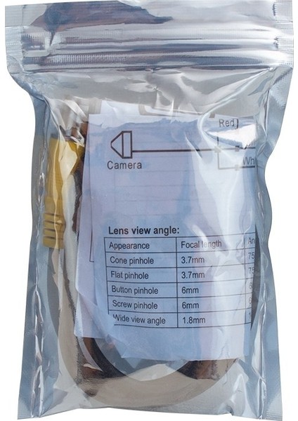 PM-19307 3.6mm 800 Tvl 1/4 Sensor Yuvarlak Mini Tip Kamera Kablosuz Beyaz modelleri