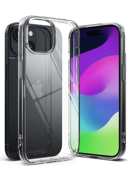 iPhone 15 Uyumlu Kılıf Sararmaz Sert Şeffaf Ultra Ince Kamera Koruma Çıkıntılı Toz Korumalı