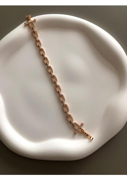 Zirkon Taş Bileklik Gold fiyatları