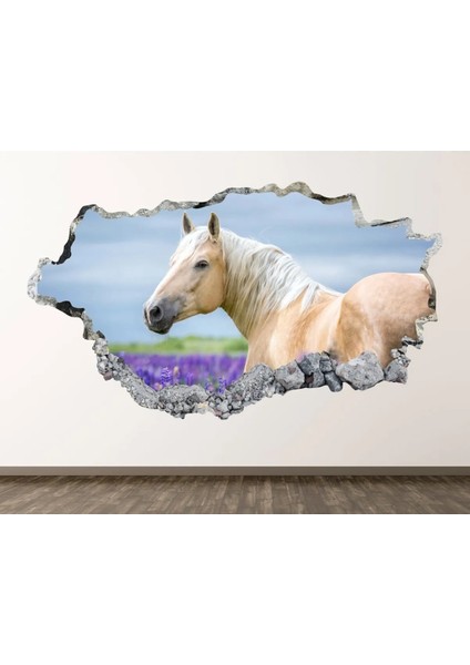 Mustang Vahşi Atlar Full Hd Baskı 3D Modern Duvar Sticker