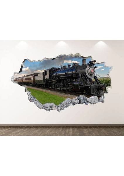 Vintage Trenler Full Hd Pastel Baskı 3D Modern Duvar Sticker