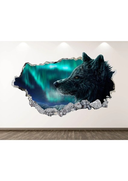 Asil Kurtlar Full Hd Baskı 3D Modern Duvar Sticker