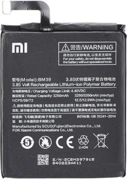 Xiaomi Mi 6 Mi 6 Uyumlu Batarya Pil BM39