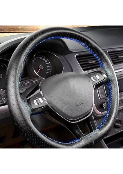 Opel Frontera Oto Direksiyon Kılıfı Mavi Dikiş Estetik Görünüm Yüksek Kalite