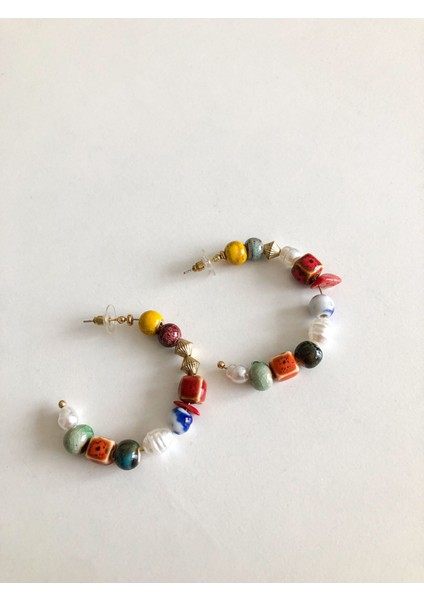 El Yapımı Doğal Taş Küpe