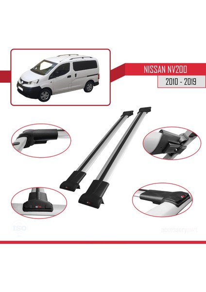 Nissan NV200 2010-2019 Arası ile Uyumlu Fly Model Ara Atkı Tavan Barı Gri indirimleri