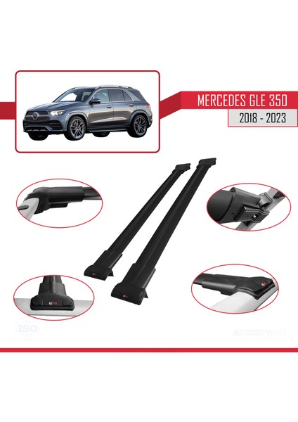 Mercedes Gle (V167) 2018 ve Sonrası ile Uyumlu Fly Model Ara Atkı Tavan Barı Siyah indirimleri