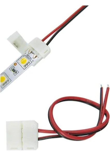 Şerit LED Kablolama Aparatı Konnektör 2 pin 5 Adet
