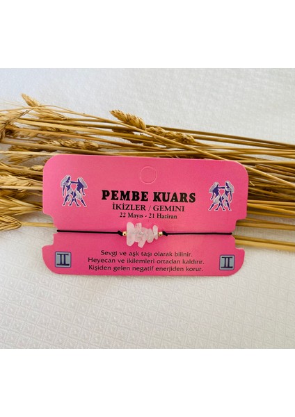 Doğal Taşlı Burç Bilekliği