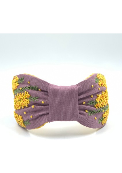 Mimoza Nakışlı Pastel Mor Taç MM07
