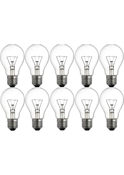Akkor Ampül Şeffaf 100W 10 Adet