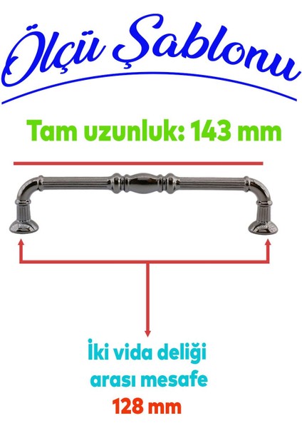 Mobilya Mutfak Dolabı Çekmece Dolap Kapak Kulpu Kulbu Füme 128 mm Metal Kulp fiyatları