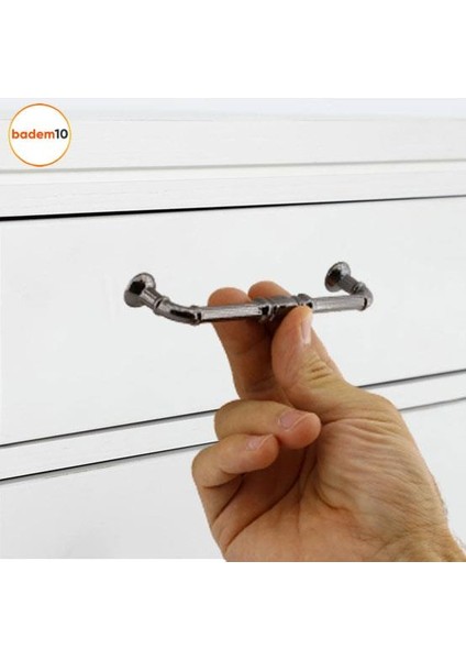 Mobilya Mutfak Dolabı Çekmece Dolap Kapak Kulpu Kulbu Füme 128 mm Metal Kulp modelleri