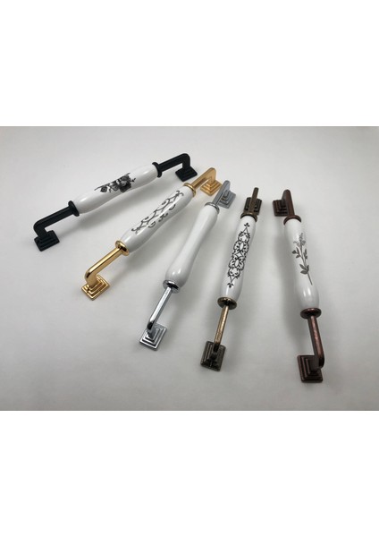 Maya Bombeli Porselen 160 mm Mobilya Çekmece Mutfak Dolap Kulpu Hakiki Porselen Kulp Premium Kalite