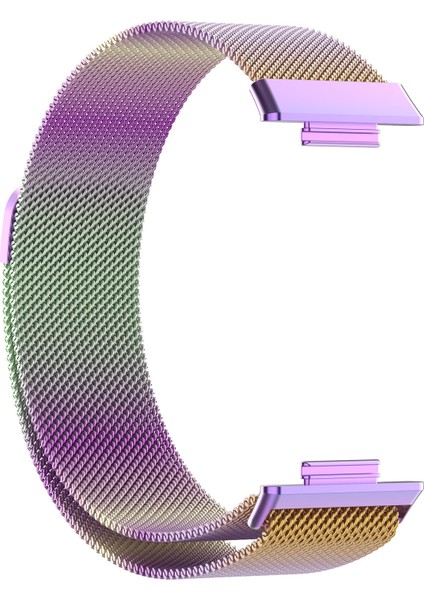 Huawei Watch Fit 2 ile Uyumlu Kordon Kayış Metal Hasır Kordon