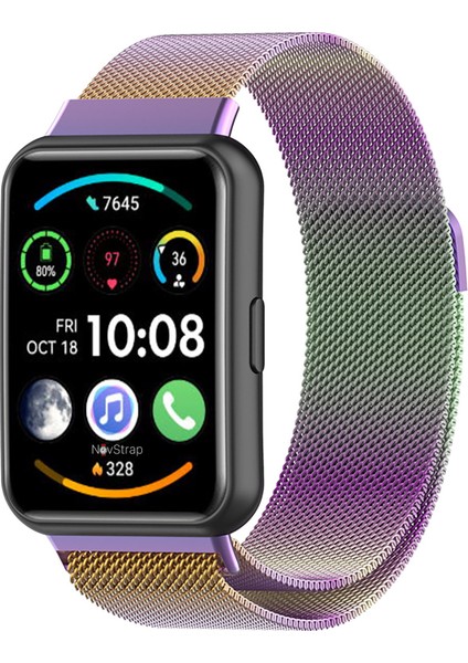 Huawei Watch Fit 2 ile Uyumlu Kordon Kayış Metal Hasır Kordon fırsatları