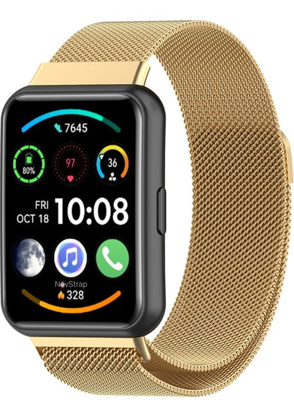 Huawei Watch Fit 2 ile Uyumlu Kordon Kayış Metal Hasır Kordon fırsatları