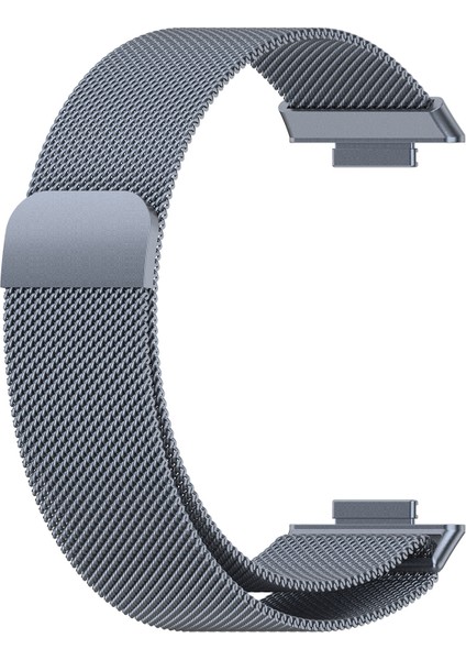 Huawei Watch Fit 2 ile Uyumlu Kordon Kayış Metal Hasır Kordon