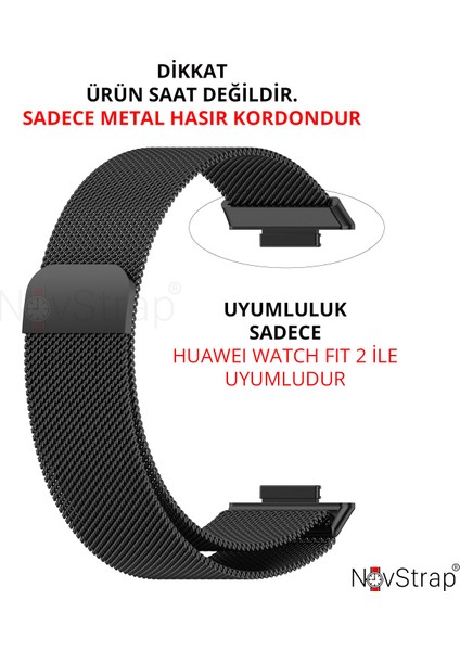 Huawei Watch Fit 2 ile Uyumlu Kordon Kayış Metal Hasır Kordon fiyatları