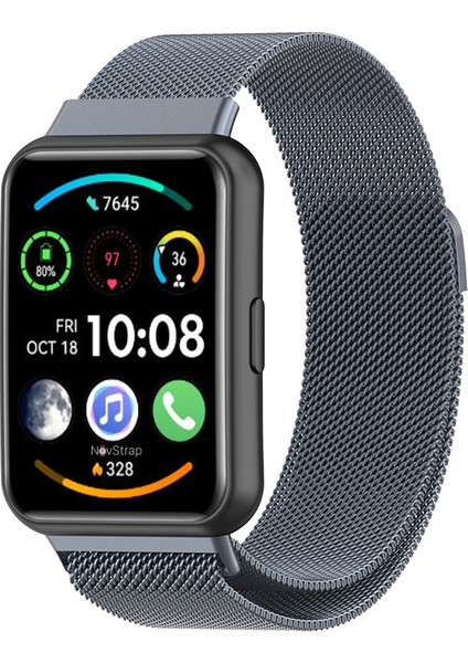 Huawei Watch Fit 2 ile Uyumlu Kordon Kayış Metal Hasır Kordon fırsatları