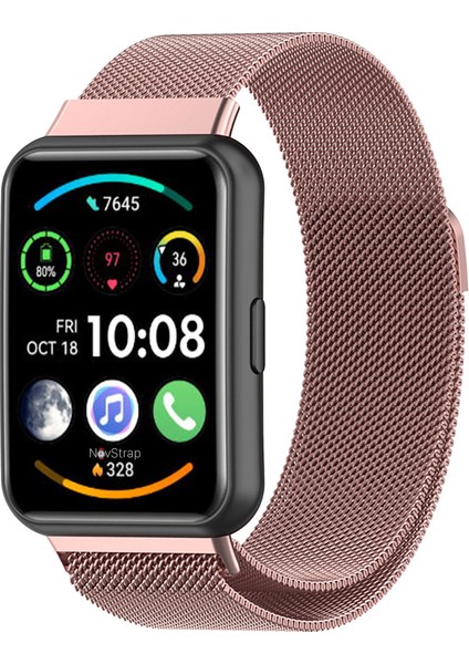 Huawei Watch Fit 2 ile Uyumlu Kordon Kayış Metal Hasır Kordon fırsatları