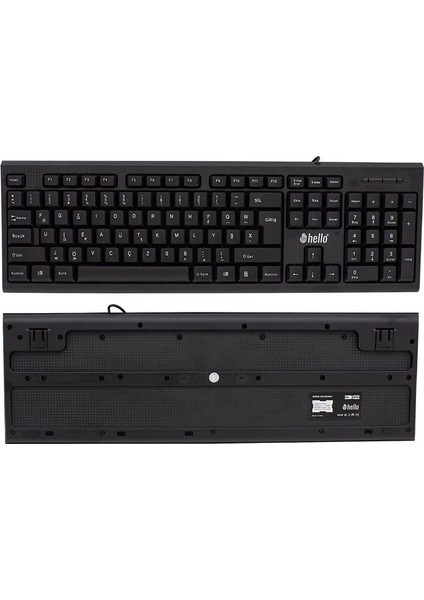 HL-4809 Standart USB F Klavye Siyah Kablolu Var Ev - Ofis Türkçe Q Mekanik Hisli Siyah