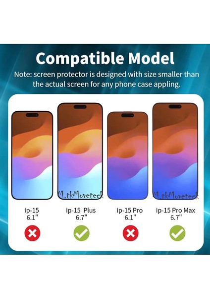 Iphone 15 Plus Uyumlu Hayalet Ekran Koruyucu Cam Privacy Parlak Gizli Ekran Tam Kaplama Kolay Kurulum Cam