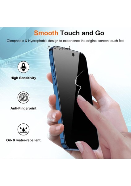 Iphone 15 Plus Uyumlu Hayalet Ekran Koruyucu Cam Privacy Parlak Gizli Ekran Tam Kaplama Kolay Kurulum Cam