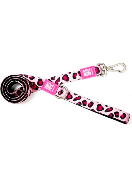 Leopard Pink Köpek Gezdirme Kayışı