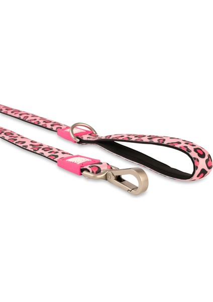 Leopard Pink Köpek Gezdirme Kayışı