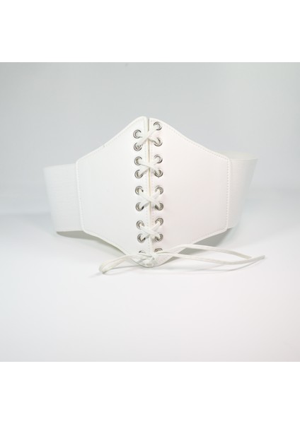 Bağcık Detaylı Elastik Korse Kadın Kemeri, Ceket Kemeri, Elbise Kemeri, Gömlek Kemeri