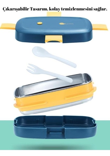 Litan Stainless Steel Lunch Box Tek Katlı Paslanmaz Çelik Kolay Kilitlenir Sefer Tası – 1000 ml modelleri