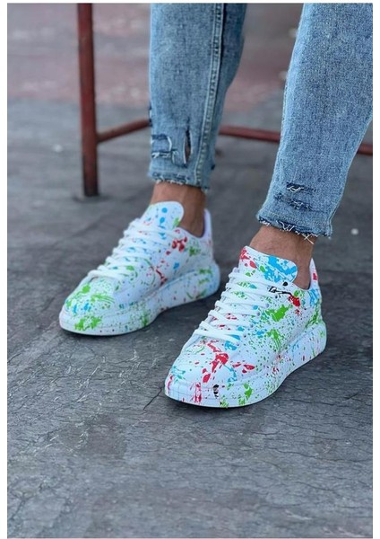 Yeşil Boyalı Erkek Casual Ayakkabı WG501 fırsatları