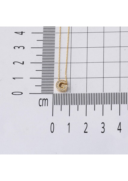 Taşlı G Harfli Minimal Harf Altın Kolye indirimleri