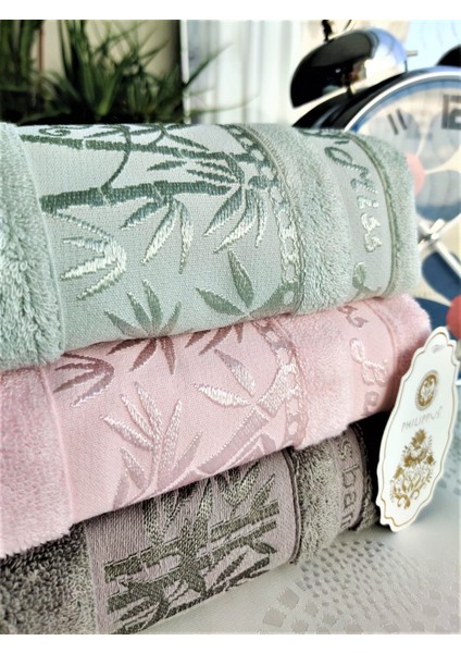 Süper Lüks Miss Bamboo 50X90CM. Ihraç Malı El&yüz 3'lü Havlu Seti %70 Bambu Lifi Içerir