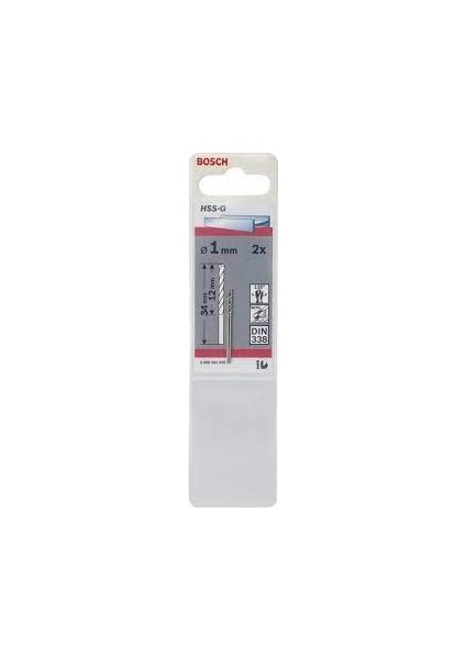 Hss-G 1 mm 2'li Taşlanmış Metal Matkap Ucu 2608585906